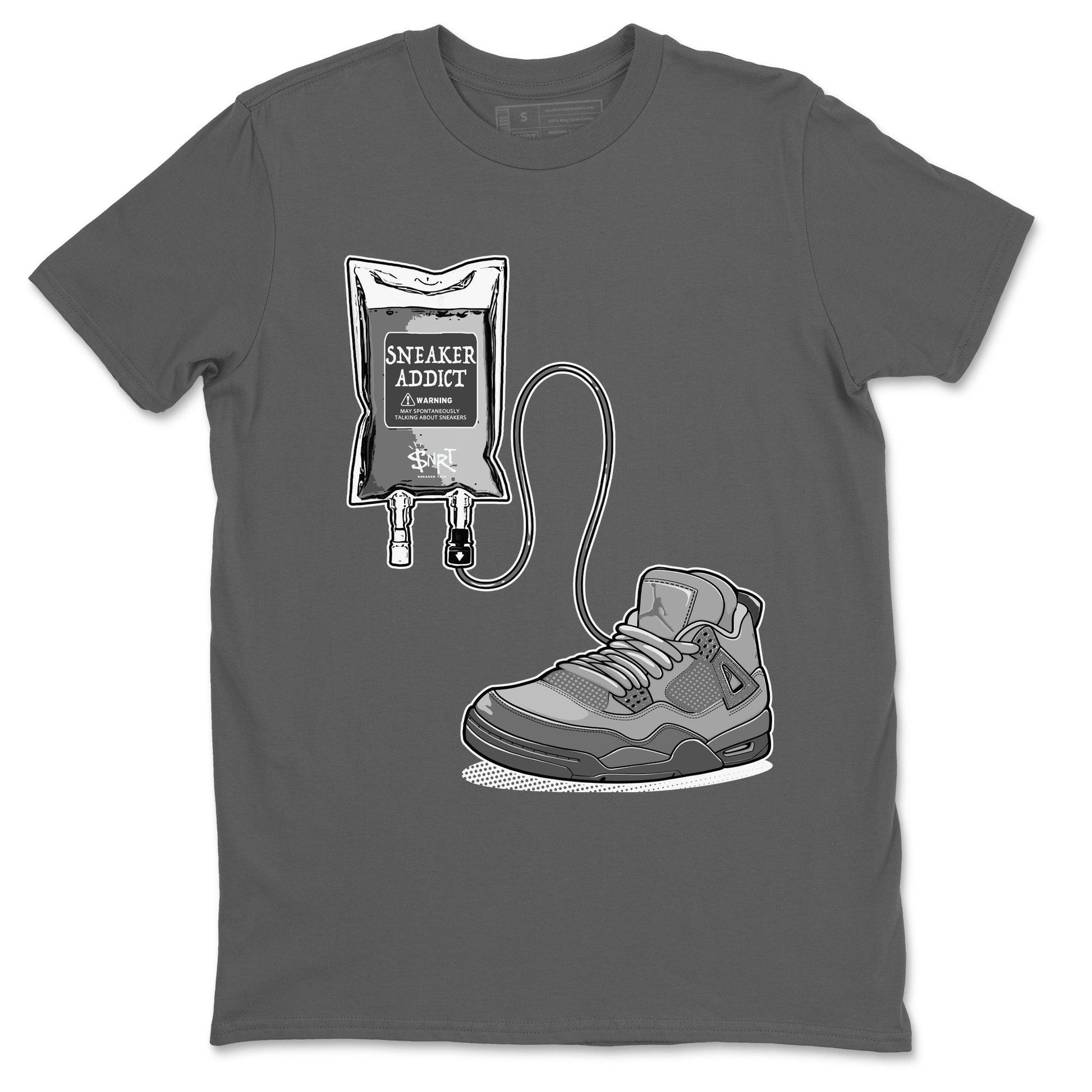 4s Wet Cement shirts to match jordans Sneaker Therapy sneaker match tees Air Jordan 4 Wet Cement SNRT Sneaker Release Tees unisex cotton Cool Grey 2 crew neck shirts