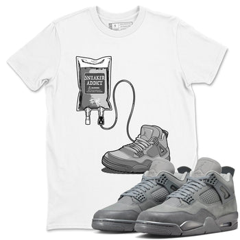 4s Wet Cement shirts to match jordans Sneaker Therapy sneaker match tees Air Jordan 4 Wet Cement SNRT Sneaker Release Tees unisex cotton White 1 crew neck shirts