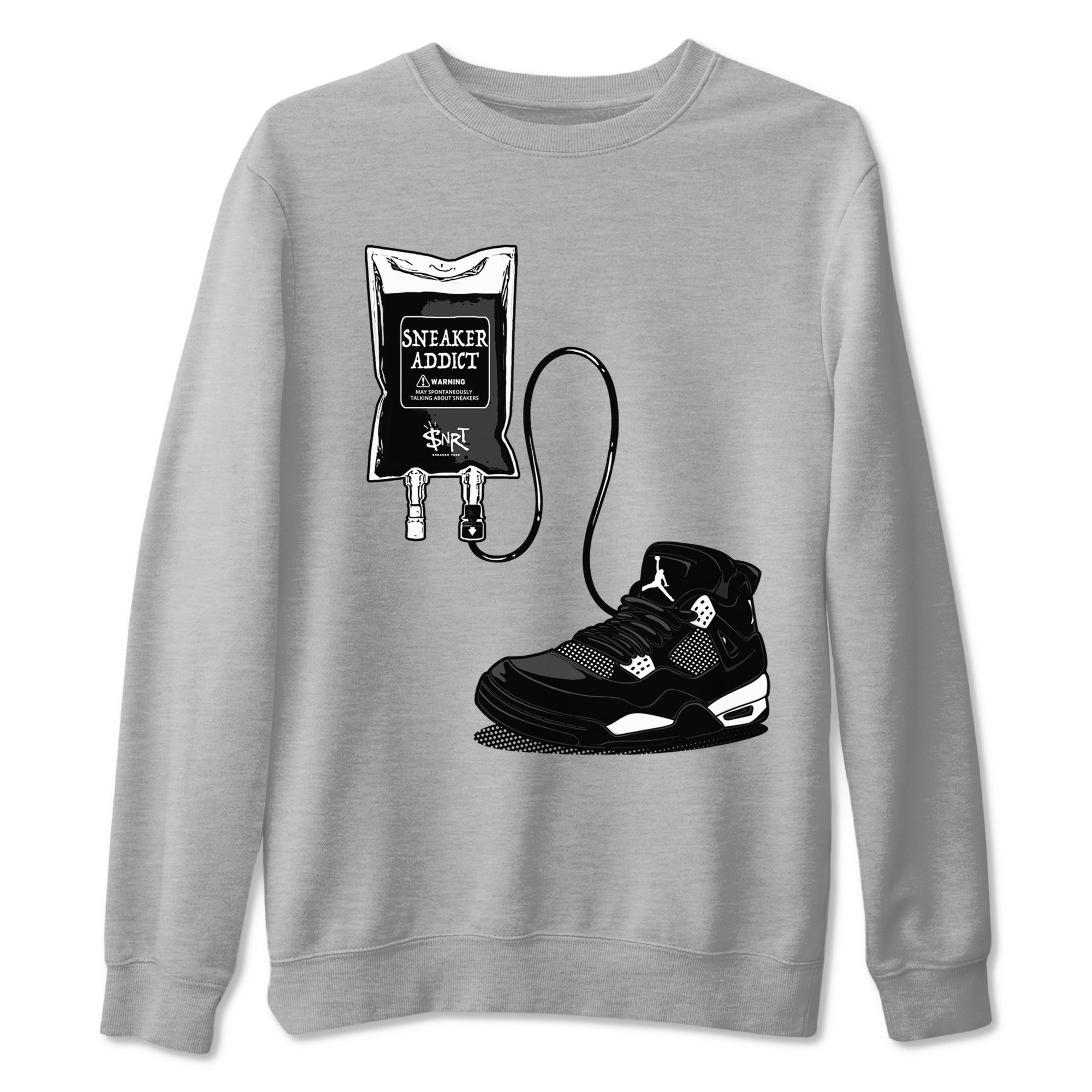 4s White Thunder shirts to match jordans Sneaker Therapy sneaker match tees Air Jordan 4 White Thunder SNRT Sneaker Release Tees unisex cotton Heather Grey 2 crew neck shirts