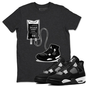 4s White Thunder shirts to match jordans Sneaker Therapy sneaker match tees Air Jordan 4 White Thunder SNRT Sneaker Release Tees unisex cotton Charcoal Heather 1 crew neck shirts