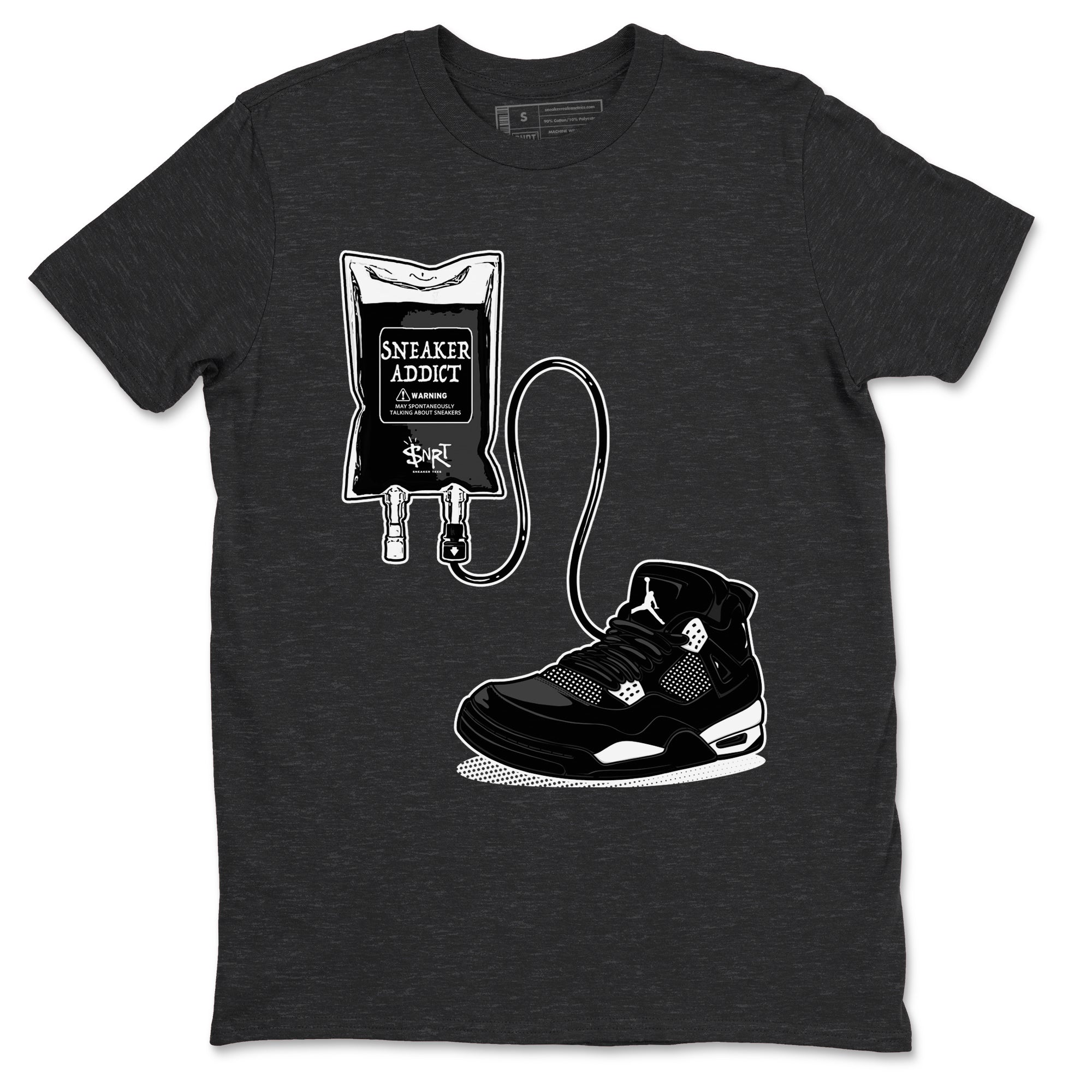 4s White Thunder shirts to match jordans Sneaker Therapy sneaker match tees Air Jordan 4 White Thunder SNRT Sneaker Release Tees unisex cotton Charcoal Heather 2 crew neck shirts