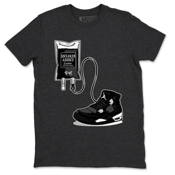 4s White Thunder shirts to match jordans Sneaker Therapy sneaker match tees Air Jordan 4 White Thunder SNRT Sneaker Release Tees unisex cotton Charcoal Heather 2 crew neck shirts