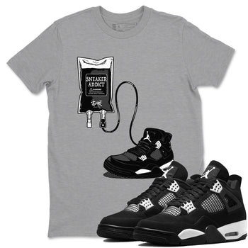 4s White Thunder shirts to match jordans Sneaker Therapy sneaker match tees Air Jordan 4 White Thunder SNRT Sneaker Release Tees unisex cotton Heather Grey 1 crew neck shirts