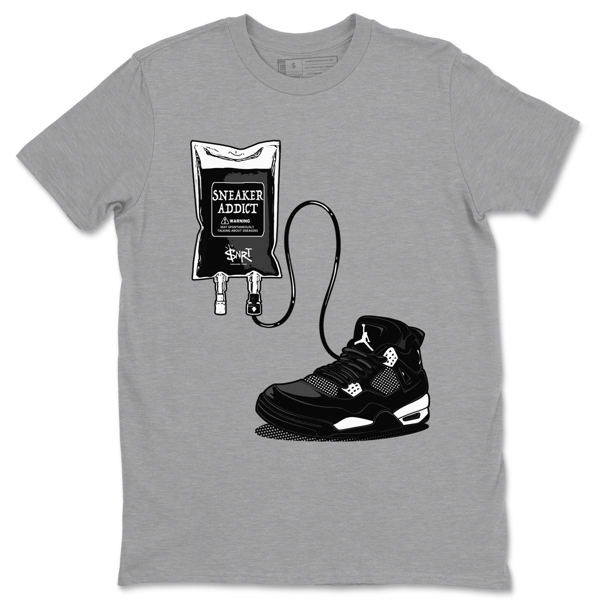 4s White Thunder shirts to match jordans Sneaker Therapy sneaker match tees Air Jordan 4 White Thunder SNRT Sneaker Release Tees unisex cotton Heather Grey 2 crew neck shirts