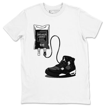 4s White Thunder shirts to match jordans Sneaker Therapy sneaker match tees Air Jordan 4 White Thunder SNRT Sneaker Release Tees unisex cotton White 2 crew neck shirts