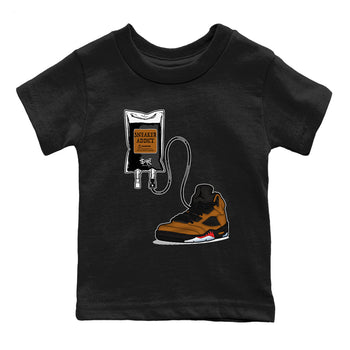 Air Jordan 5 Archaeo Brown shirts to match jordans Sneaker Therapy sneaker match tees Air Jordan 5 Archaeo Brown match shoes to clothes SNRT Sneaker Tees Youth Baby Black 2 tee