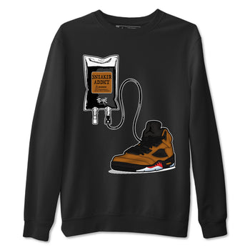 Air Jordan 5 Archaeo Brown shirts to match jordans Sneaker Therapy sneaker match tees Air Jordan 5 Archaeo Brown match shoes to clothes SNRT Sneaker Tees unisex cotton Black 2 shirts