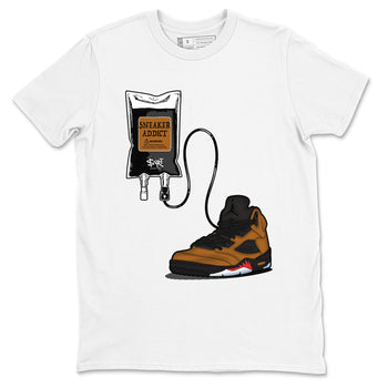 Air Jordan 5 Archaeo Brown shirts to match jordans Sneaker Therapy sneaker match tees Air Jordan 5 Archaeo Brown match shoes to clothes SNRT Sneaker Tees unisex cotton White 2 shirts