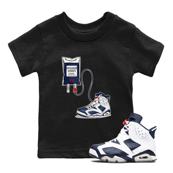 6s White And Midnight Navy shirts to match jordans Sneaker Therapy sneaker match tees Air Jordan 6 White And Midnight Navy SNRT Sneaker Release Tees Youth Baby Black 1 crew neck shirts