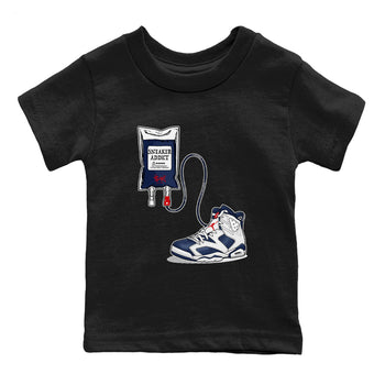 6s White And Midnight Navy shirts to match jordans Sneaker Therapy sneaker match tees Air Jordan 6 White And Midnight Navy SNRT Sneaker Release Tees Youth Baby Black 2 crew neck shirts