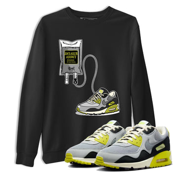 Sneaker Therapy sneaker match t-shirt styled to complete your fit with the Air Max 90 Cyber sneakers, shown in Black 1.