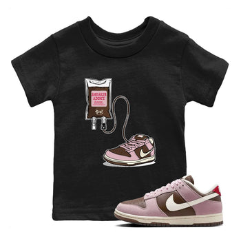 Dunk Cacao Wow And Pink Foam shirts to match jordans Sneaker Therapy sneaker match tees Dunk Cacao Wow And Pink Foam SNRT Sneaker Release Tees Youth Baby Black 1 crew neck shirts