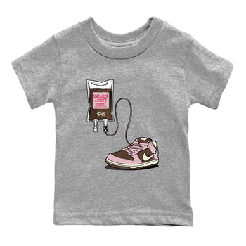 Dunk Cacao Wow And Pink Foam shirts to match jordans Sneaker Therapy sneaker match tees Dunk Cacao Wow And Pink Foam SNRT Sneaker Release Tees Youth Baby Heather Grey 2 crew neck shirts