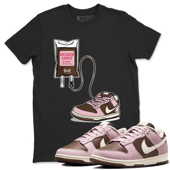 Dunk Cacao Wow And Pink Foam shirts to match jordans Sneaker Therapy sneaker match tees Dunk Cacao Wow And Pink Foam SNRT Sneaker Release Tees unisex cotton Black 1 crew neck shirts