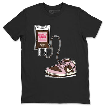 Dunk Cacao Wow And Pink Foam shirts to match jordans Sneaker Therapy sneaker match tees Dunk Cacao Wow And Pink Foam SNRT Sneaker Release Tees unisex cotton Black 2 crew neck shirts