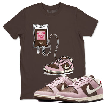 Dunk Cacao Wow And Pink Foam shirts to match jordans Sneaker Therapy sneaker match tees Dunk Cacao Wow And Pink Foam SNRT Sneaker Release Tees unisex cotton Dark Chocolate 1 crew neck shirts