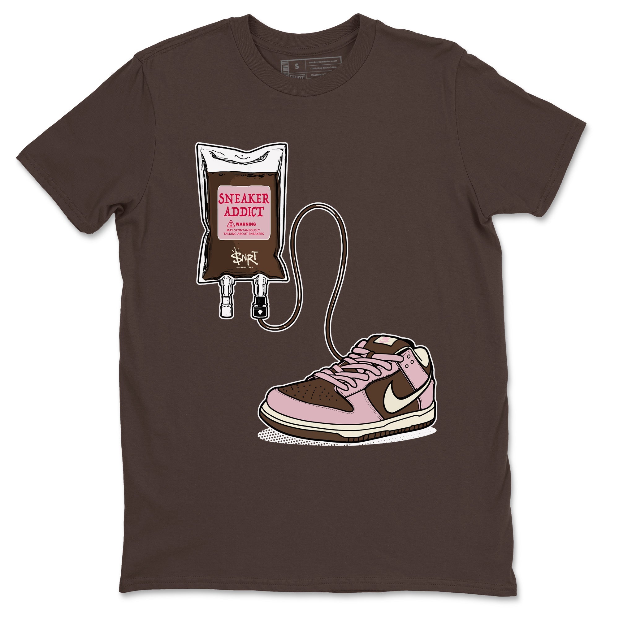 Dunk Cacao Wow And Pink Foam shirts to match jordans Sneaker Therapy sneaker match tees Dunk Cacao Wow And Pink Foam SNRT Sneaker Release Tees unisex cotton Dark Chocolate 2 crew neck shirts