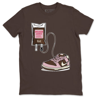 Dunk Cacao Wow And Pink Foam shirts to match jordans Sneaker Therapy sneaker match tees Dunk Cacao Wow And Pink Foam SNRT Sneaker Release Tees unisex cotton Dark Chocolate 2 crew neck shirts