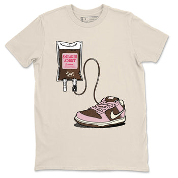 Dunk Cacao Wow And Pink Foam shirts to match jordans Sneaker Therapy sneaker match tees Dunk Cacao Wow And Pink Foam SNRT Sneaker Release Tees unisex cotton Natural 2 crew neck shirts