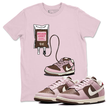 Dunk Cacao Wow And Pink Foam shirts to match jordans Sneaker Therapy sneaker match tees Dunk Cacao Wow And Pink Foam SNRT Sneaker Release Tees unisex cotton Pink 1 crew neck shirts