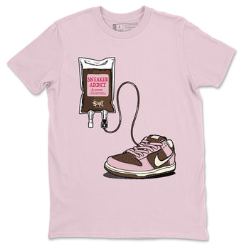 Dunk Cacao Wow And Pink Foam shirts to match jordans Sneaker Therapy sneaker match tees Dunk Cacao Wow And Pink Foam SNRT Sneaker Release Tees unisex cotton Pink 2 crew neck shirts