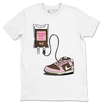 Dunk Cacao Wow And Pink Foam shirts to match jordans Sneaker Therapy sneaker match tees Dunk Cacao Wow And Pink Foam SNRT Sneaker Release Tees unisex cotton White 2 crew neck shirts