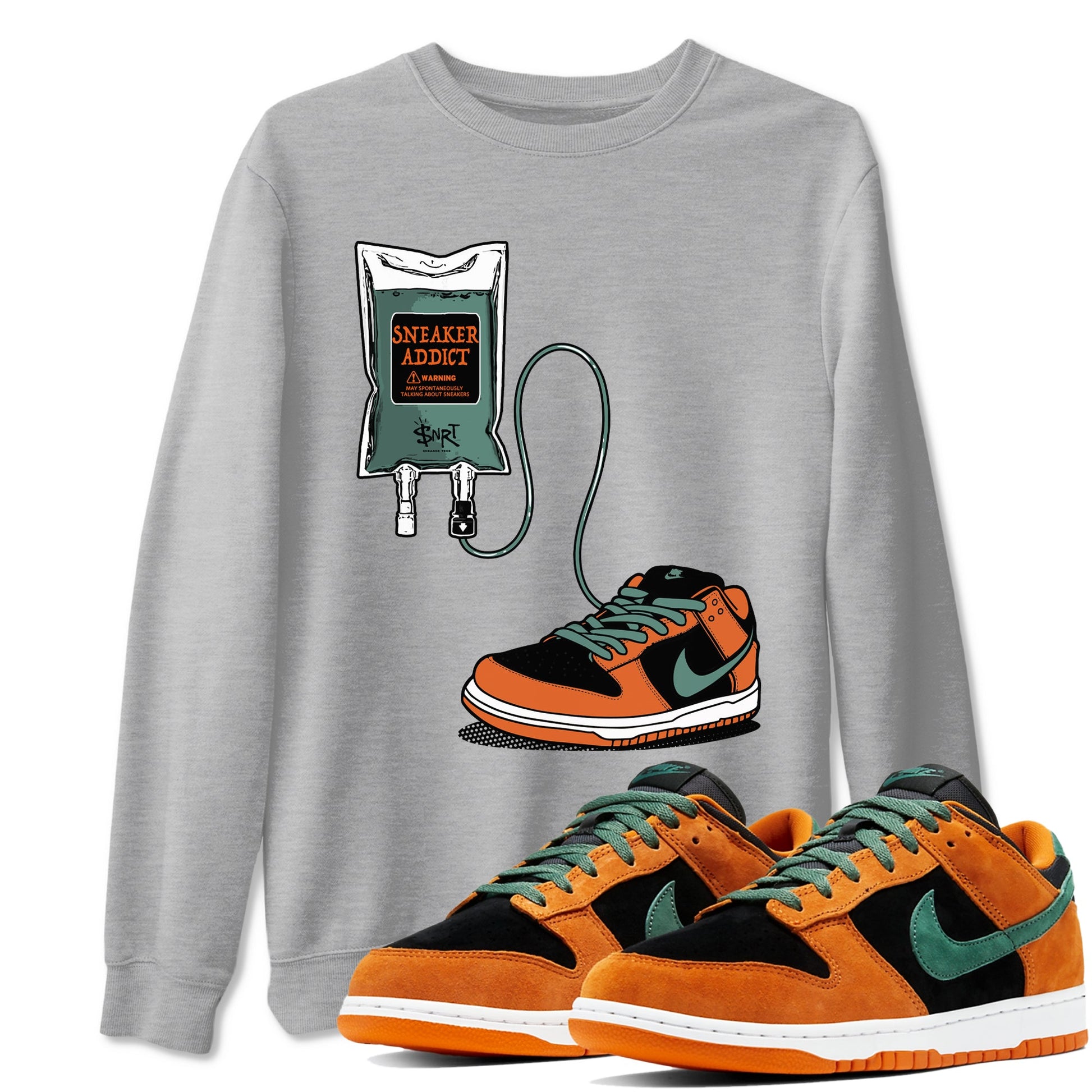 Dunk Low Ceramic shirts to match jordans Sneaker Therapy sneaker match tees Dunk Ceramic match shoes to clothes SNRT Sneaker Tees unisex cotton Heather Grey 1 shirts