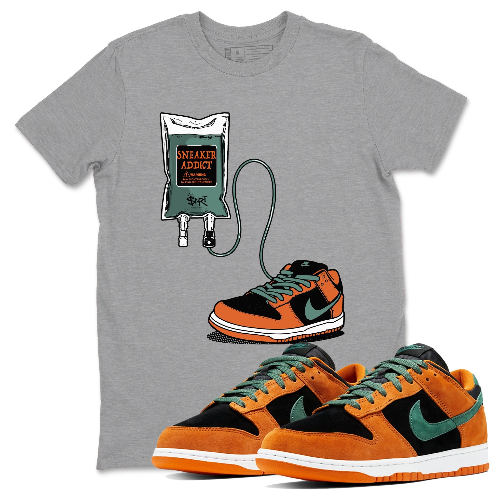 Dunk Low Ceramic shirts to match jordans Sneaker Therapy sneaker match tees Dunk Ceramic match shoes to clothes SNRT Sneaker Tees unisex cotton Heather Grey 1 shirts