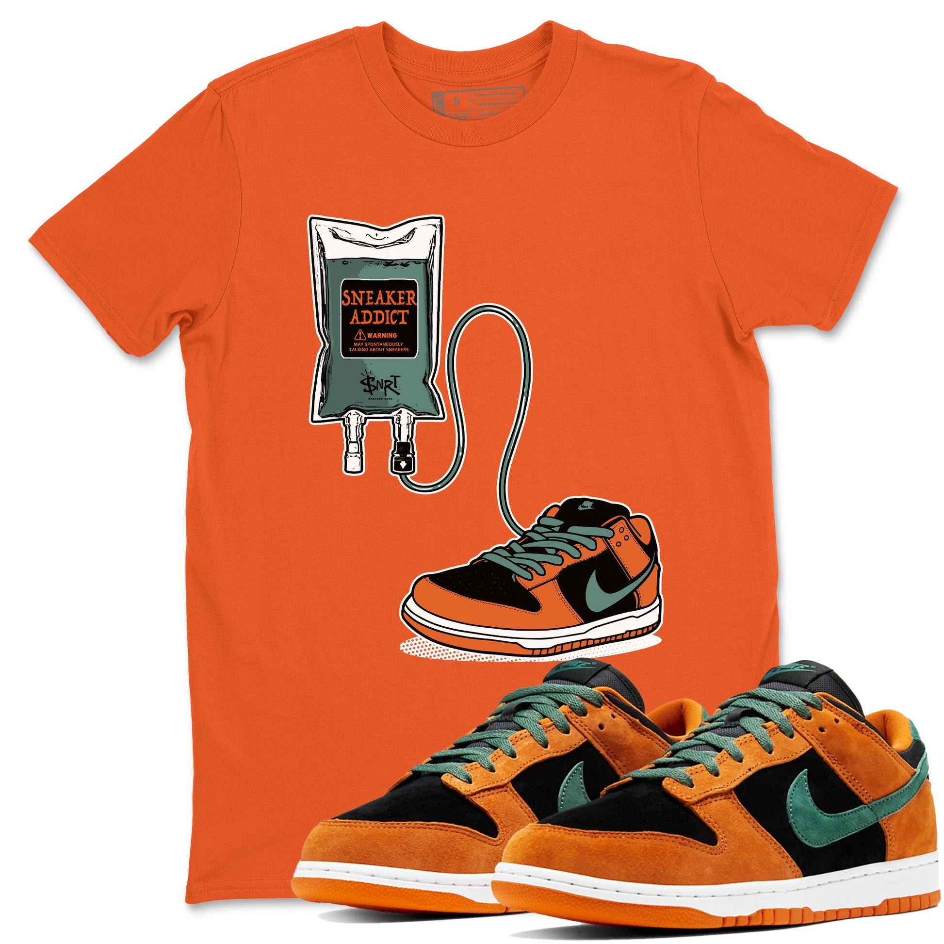 Dunk Low Ceramic shirts to match jordans Sneaker Therapy sneaker match tees Dunk Ceramic match shoes to clothes SNRT Sneaker Tees unisex cotton Orange 1 shirts