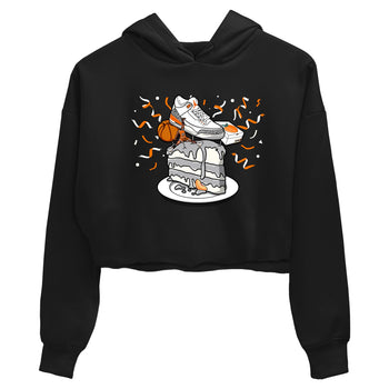 3s Georgia Peach shirt to match jordans Sneaker Topper sneaker tees Air Jordan 3 Georgia Peach SNRT Sneaker Release Tees Black 2 crop length shirt