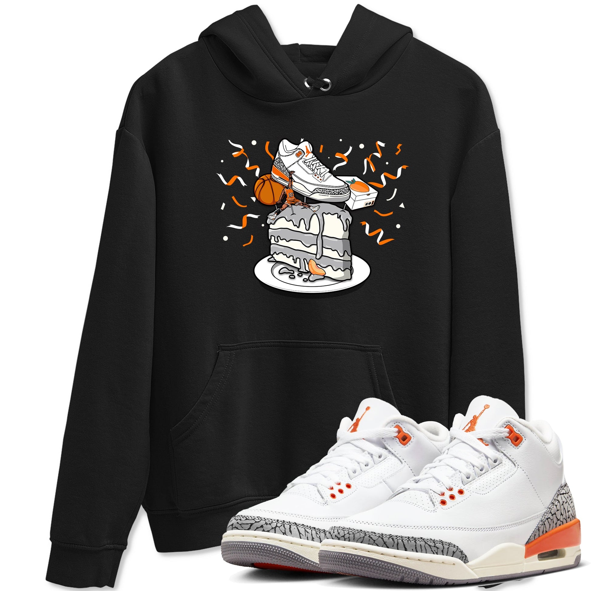 3s Georgia Peach shirt to match jordans Sneaker Topper sneaker tees Air Jordan 3 Georgia Peach SNRT Sneaker Release Tees unisex cotton Black 1 crew neck shirt