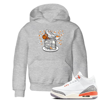 3s Georgia Peach shirt to match jordans Sneaker Topper sneaker tees Air Jordan 3 Georgia Peach SNRT sneaker release tees baby toddler Heather Grey 1 cotton Shirt