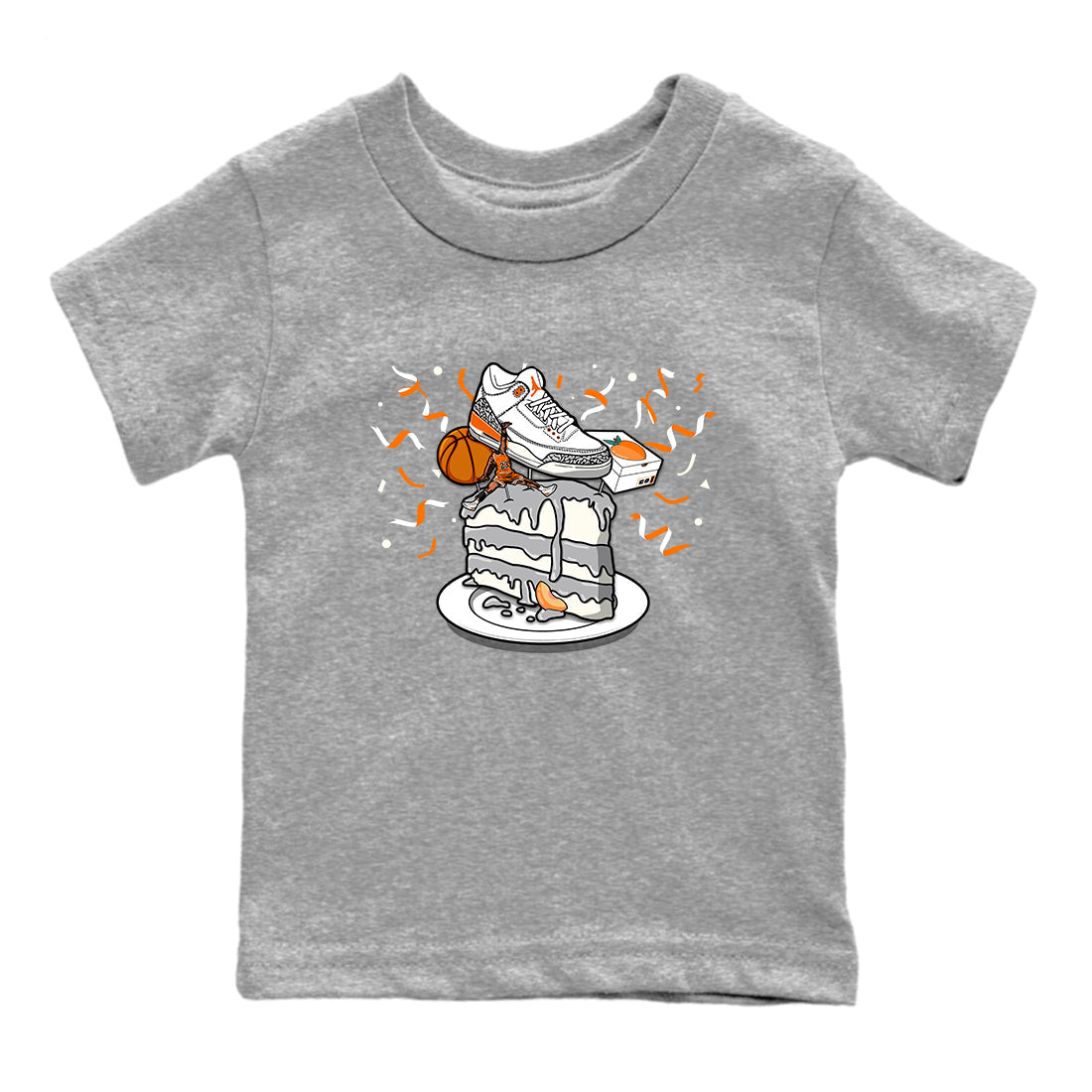 3s Georgia Peach shirt to match jordans Sneaker Topper sneaker tees Air Jordan 3 Georgia Peach SNRT sneaker release tees baby toddler Heather Grey 2 cotton Shirt