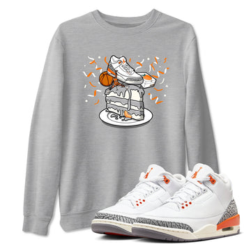 3s Georgia Peach shirt to match jordans Sneaker Topper sneaker tees Air Jordan 3 Georgia Peach SNRT Sneaker Release Tees unisex cotton Heather Grey 1 crew neck shirt