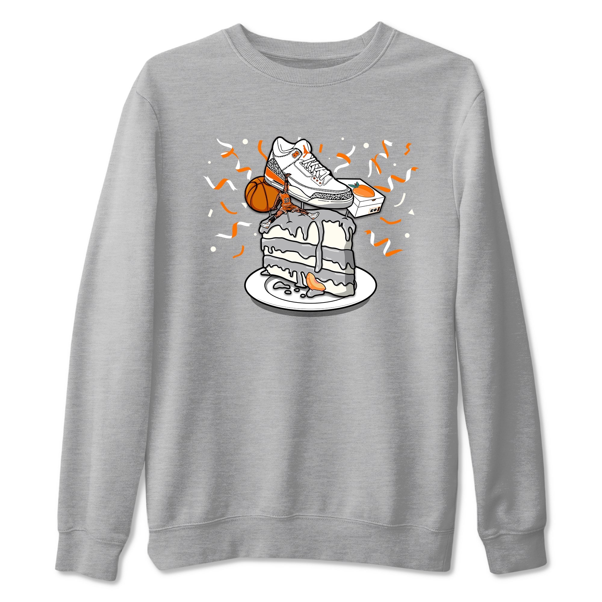 3s Georgia Peach shirt to match jordans Sneaker Topper sneaker tees Air Jordan 3 Georgia Peach SNRT Sneaker Release Tees unisex cotton Heather Grey 2 crew neck shirt