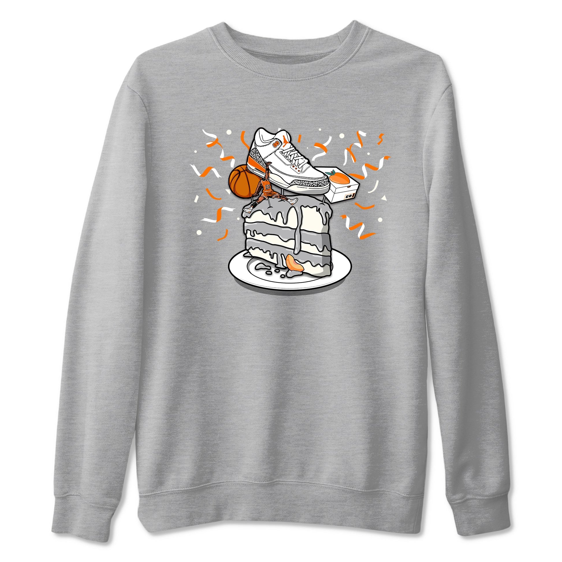 3s Georgia Peach shirt to match jordans Sneaker Topper sneaker tees Air Jordan 3 Georgia Peach SNRT Sneaker Release Tees unisex cotton Heather Grey 2 crew neck shirt