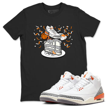 3s Georgia Peach shirt to match jordans Sneaker Topper sneaker tees Air Jordan 3 Georgia Peach SNRT Sneaker Release Tees unisex cotton Black 1 crew neck shirt