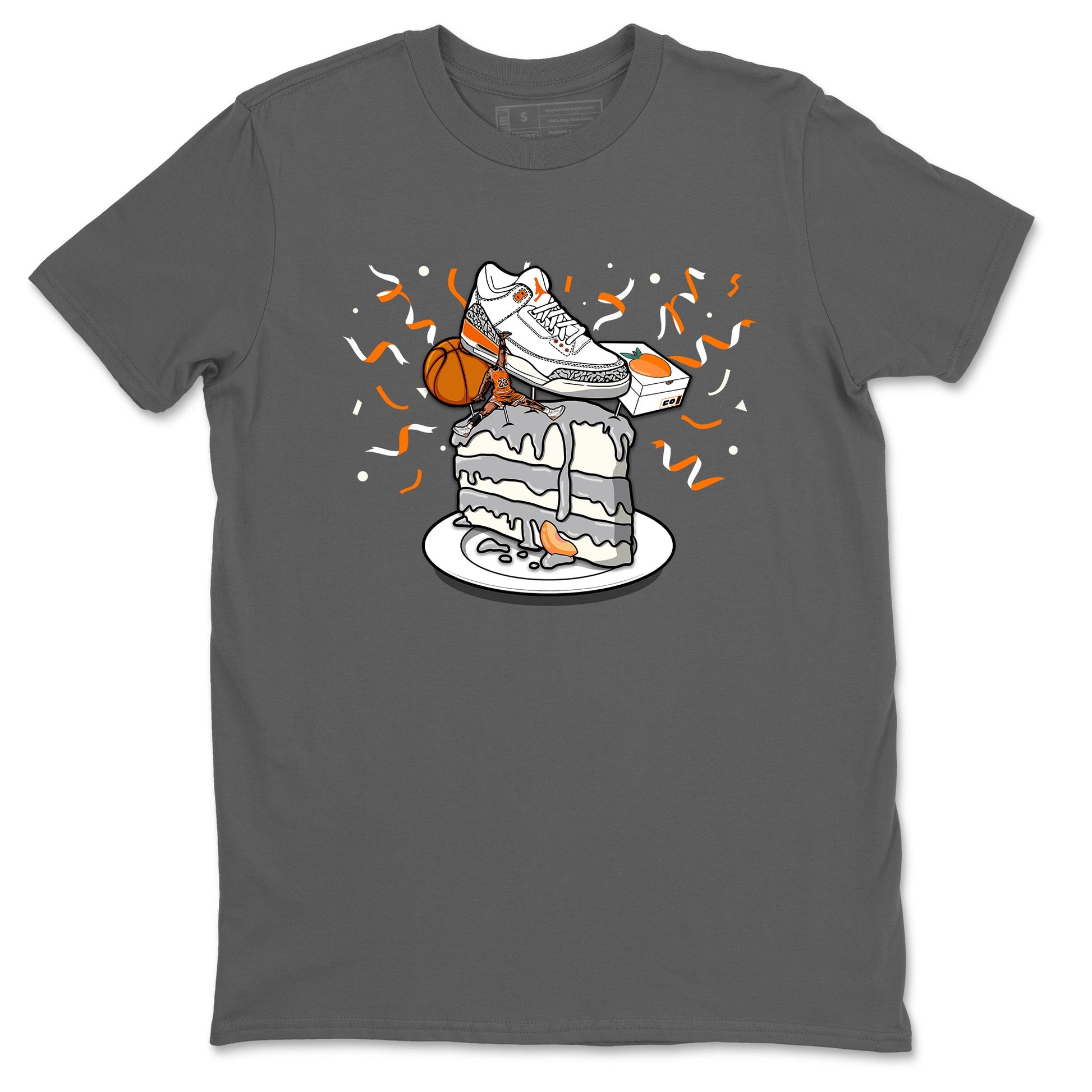 3s Georgia Peach shirt to match jordans Sneaker Topper sneaker tees Air Jordan 3 Georgia Peach SNRT Sneaker Release Tees unisex cotton Cool Grey 2 crew neck shirt