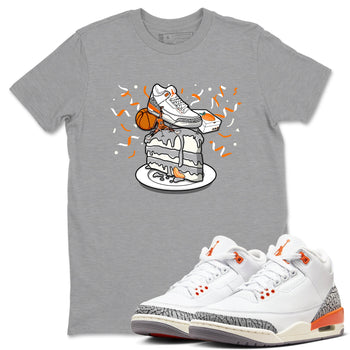 3s Georgia Peach shirt to match jordans Sneaker Topper sneaker tees Air Jordan 3 Georgia Peach SNRT Sneaker Release Tees unisex cotton Heather Grey 1 crew neck shirt