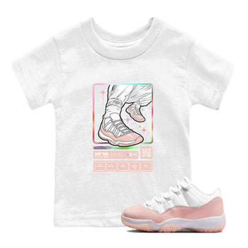 Air Jordan 11 Low Legend Pink shirts to match jordans Sneaker Trading Card sneaker match tees 11s Legend Pink SNRT Sneaker Tees streetwear brand Baby and Youth White 1 cotton tee