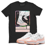 Air Jordan 11 Low Legend Pink shirts to match jordans Sneaker Trading Card sneaker match tees 11s Legend Pink SNRT Sneaker Tees streetwear brand Black 1 unisex cotton tee