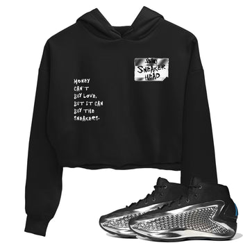 AE 1 Silver Metallic shirts to match jordans Sneakerhead Badge graphic tees AE 1 Silver Metallic t shirts to match sneakers SNRT Sneaker Tees unisex cotton Black 1 crop tee