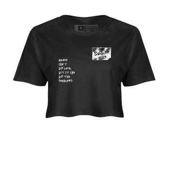 AE 1 Silver Metallic shirts to match jordans Sneakerhead Badge graphic tees AE 1 Silver Metallic t shirts to match sneakers SNRT Sneaker Tees unisex cotton Black 2 crop tee