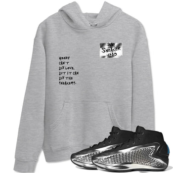 AE 1 Silver Metallic shirts to match jordans Sneakerhead Badge graphic tees AE 1 Silver Metallic t shirts to match sneakers SNRT Sneaker Tees unisex cotton Heather Grey 1 shirts