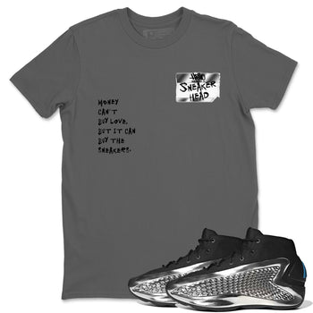AE 1 Silver Metallic shirts to match jordans Sneakerhead Badge graphic tees AE 1 Silver Metallic t shirts to match sneakers SNRT Sneaker Tees unisex cotton Cool Grey 1 shirts