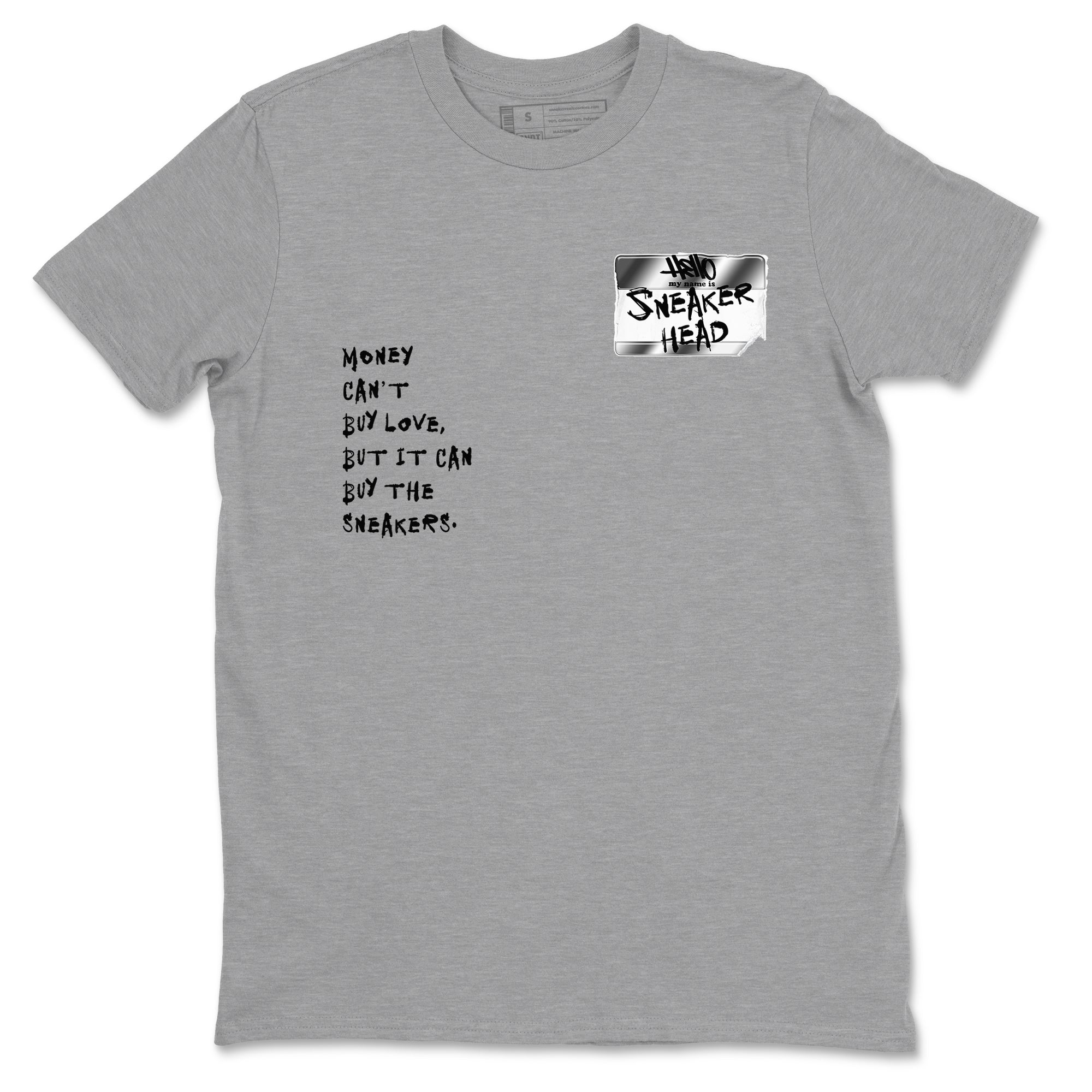 AE 1 Silver Metallic shirts to match jordans Sneakerhead Badge graphic tees AE 1 Silver Metallic t shirts to match sneakers SNRT Sneaker Tees unisex cotton Heather Grey 2 shirts