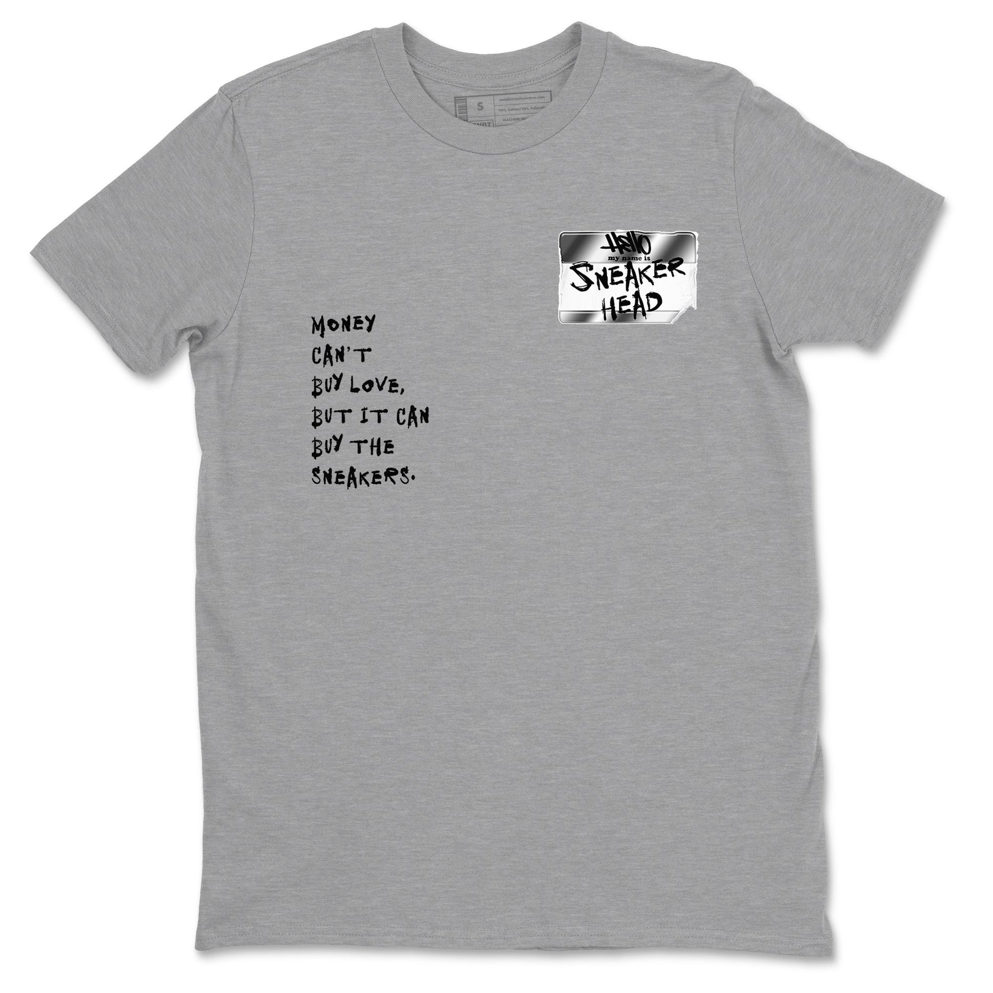 AE 1 Silver Metallic shirts to match jordans Sneakerhead Badge graphic tees AE 1 Silver Metallic t shirts to match sneakers SNRT Sneaker Tees unisex cotton Heather Grey 2 shirts