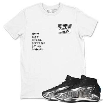 AE 1 Silver Metallic shirts to match jordans Sneakerhead Badge graphic tees AE 1 Silver Metallic t shirts to match sneakers SNRT Sneaker Tees unisex cotton White 1 shirts