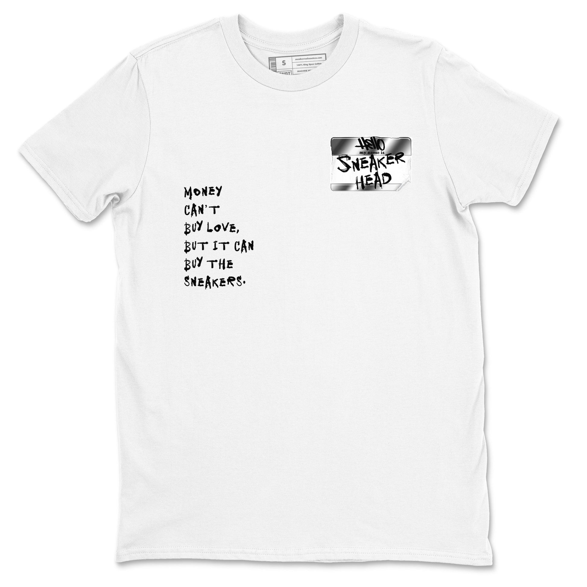 AE 1 Silver Metallic shirts to match jordans Sneakerhead Badge graphic tees AE 1 Silver Metallic t shirts to match sneakers SNRT Sneaker Tees unisex cotton White 2 shirts