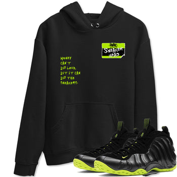 Foams One Black Volt best t shirts to wear with jordans Sneakerhead Badge sneaker match tees Air Foamposite One Black Volt match shoes to clothes SNRT Sneaker Tees unisex cotton Black 1 shirts